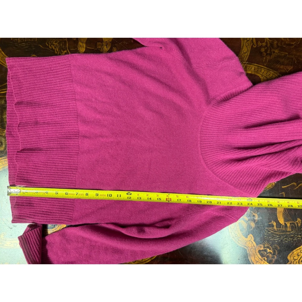 Apt 9 Pure Cashmere Pink Magenta Cowl Neck Pullover Sweater Cozy Minimalist L - Picture 7 of 13